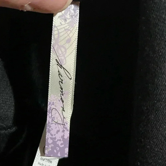 Harmony 3/4 sleeve black open front cardigan/blazer medium - Picture 7 of 9